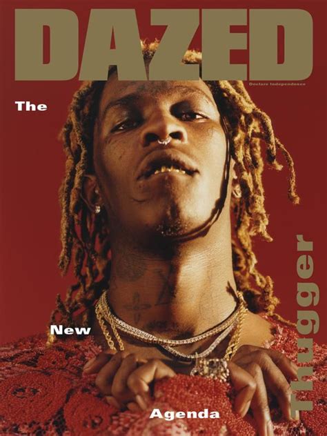 young thug gucci dress|Young Thug Rocks A Dress On The Cover Of 'Dazed' Magazine.